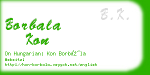 borbala kon business card